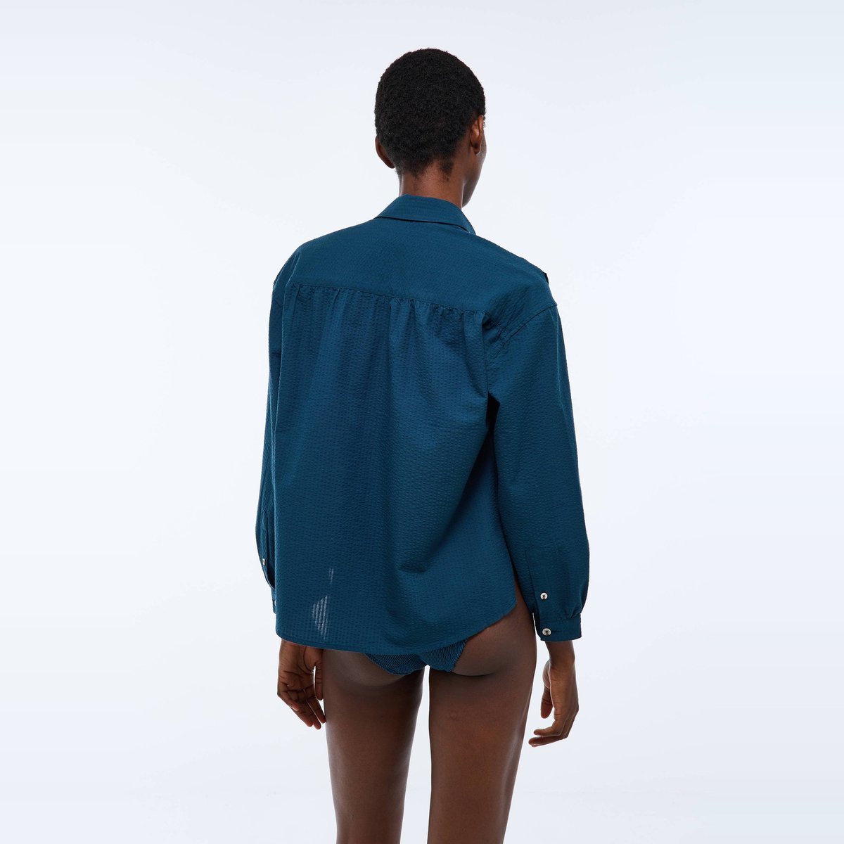 Chemise de plage en coton BIO GOTS canard, MONOPRIX