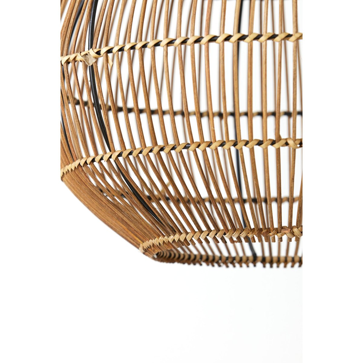 Lampe Suspendue Rotin PACINO marron foncé, LIGHT & LIVING 