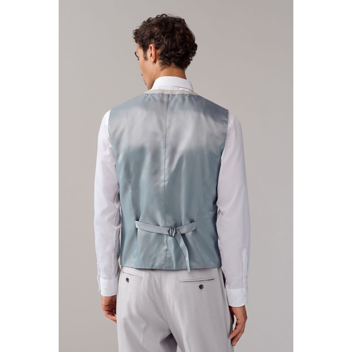 Gilet de costume texturé naturel, NEXT