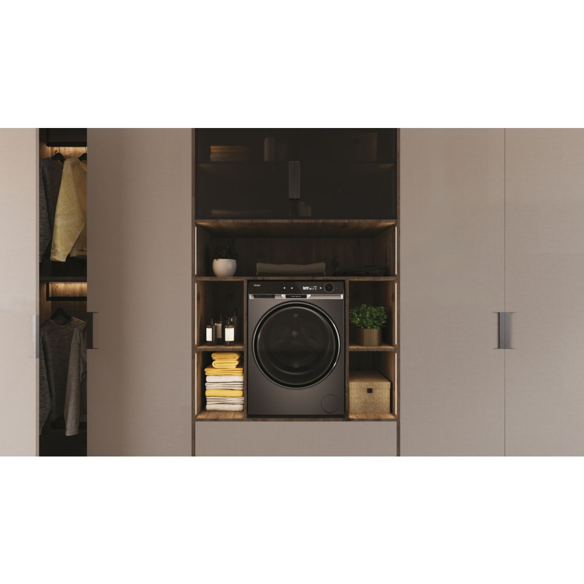 Lave linge hublot HW120-BD14397PGU1 couleur unique, HAIER