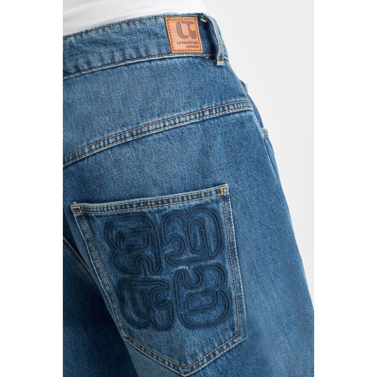 Jeans loose, large balloon , longueur 34 blue, LE TEMPS DES CERISES