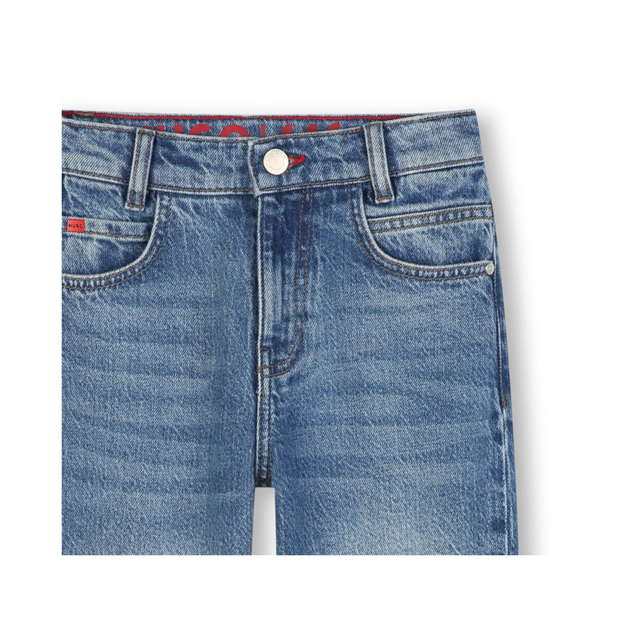 Pantalon en denim dble stone+brossage, HUGO KIDSWEAR