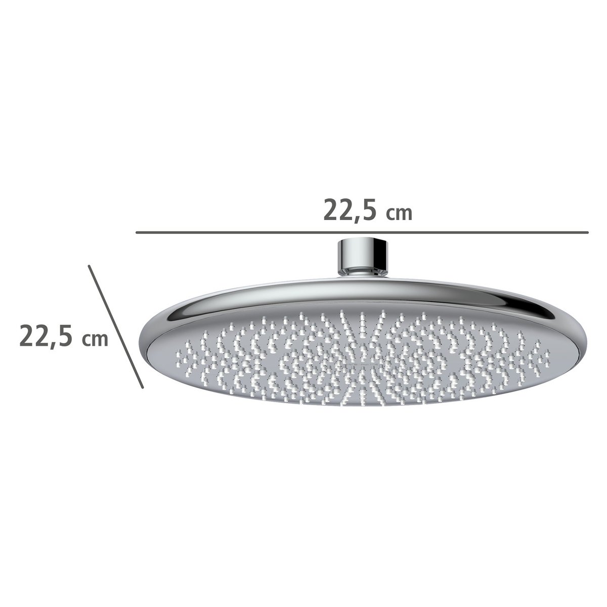 Tête de douche italienne effet pluie chromé clair, WENKO