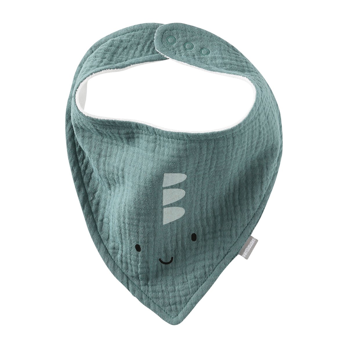 Lot de 3 bavoirs bandanas en gaze de coton broceliande, VERTBAUDET