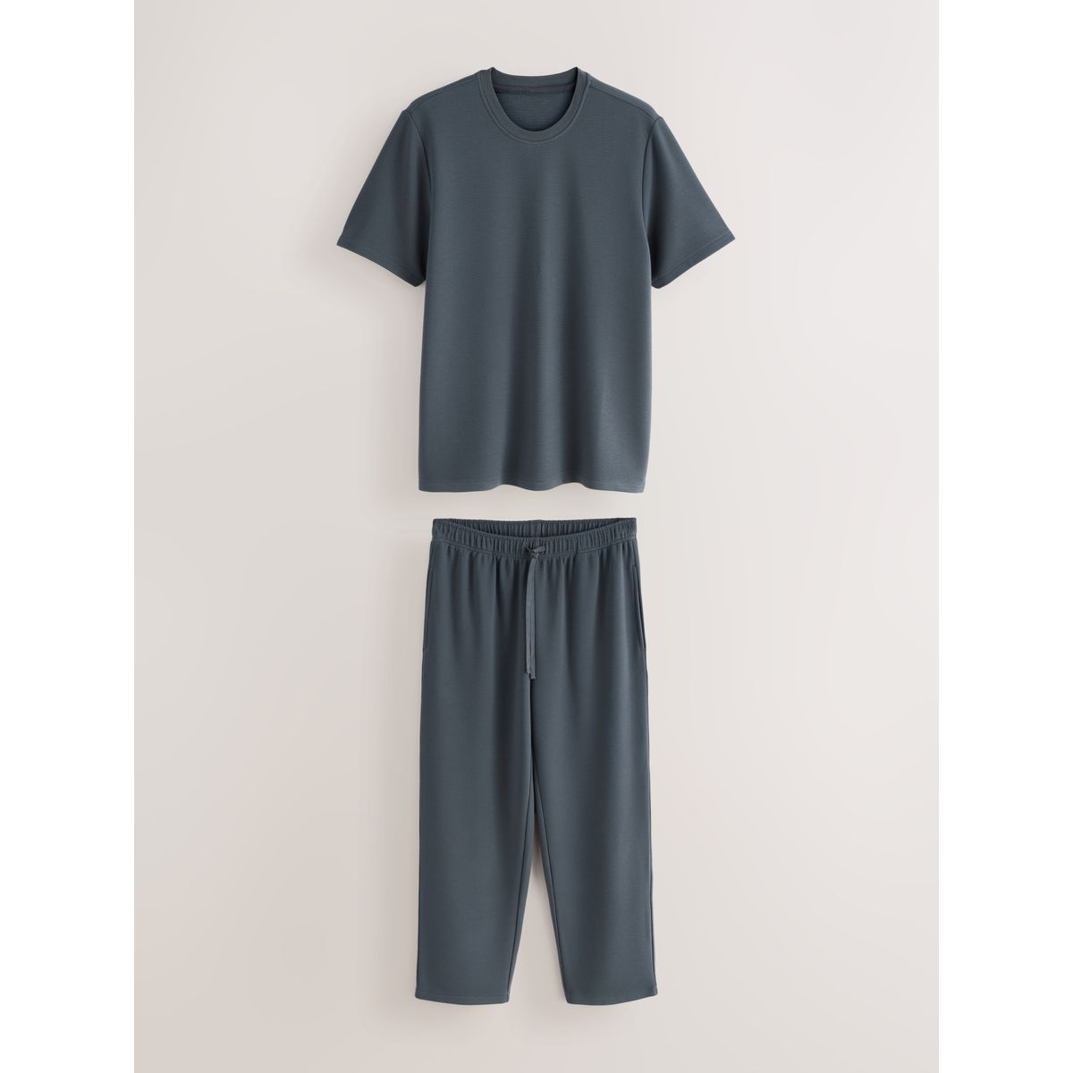 Pyjama manches courtes en modal tencel™ bleu, NEXT