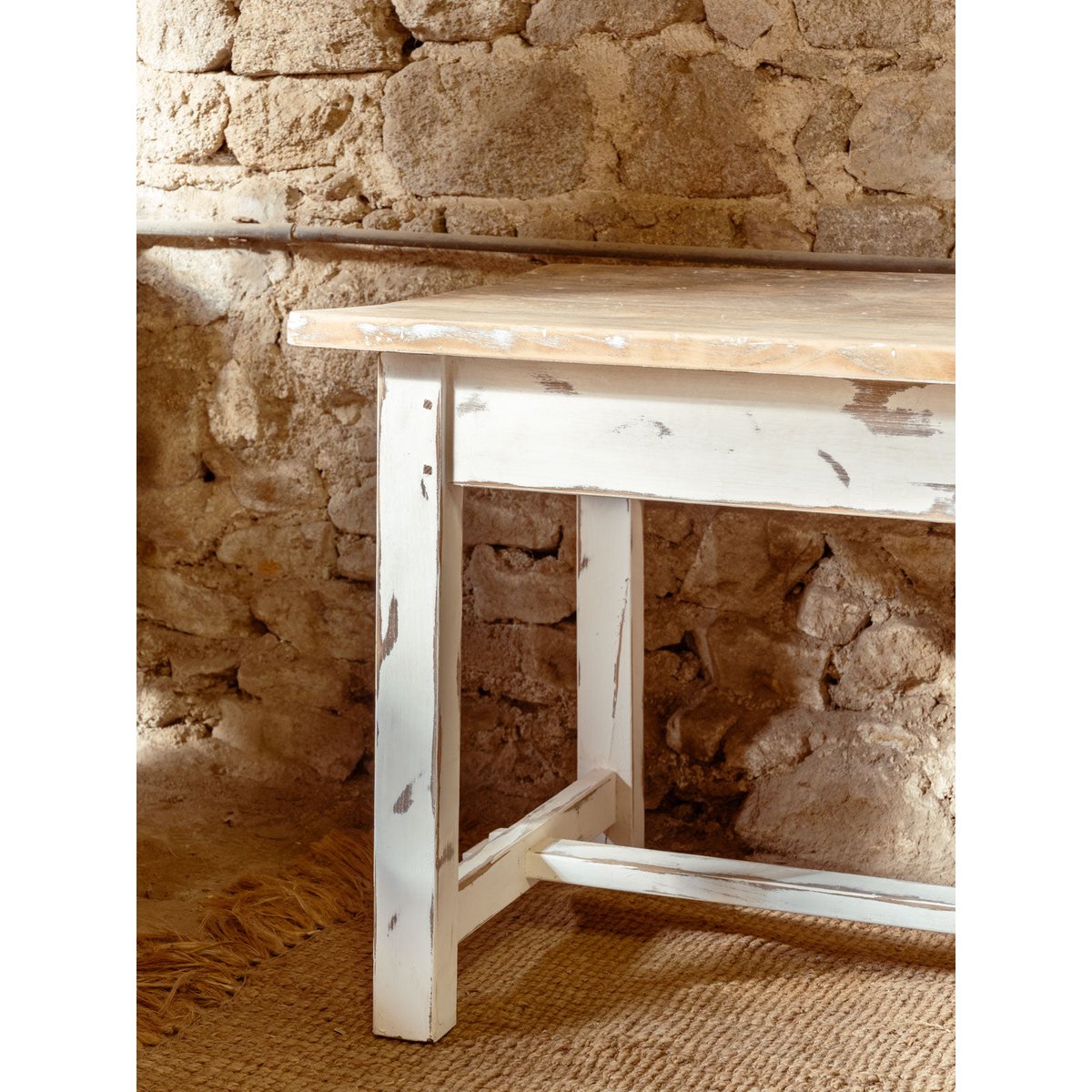 Table à manger en chêne Romy N°1541 - Bon état blanc, DEBONGOUT