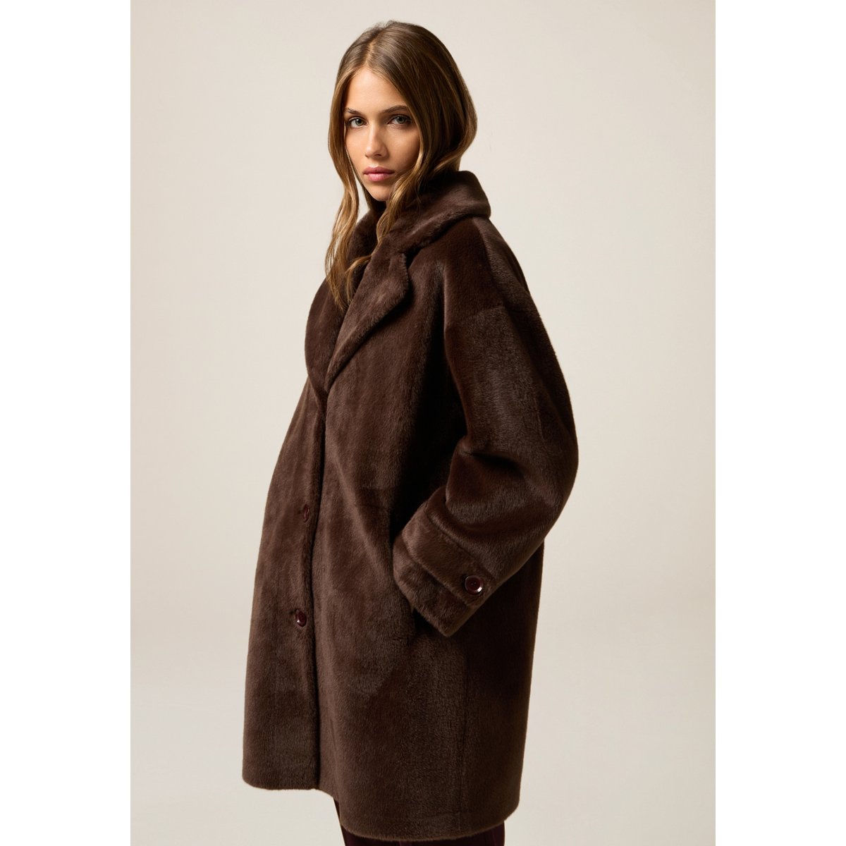 Manteau. marron, OLTRE