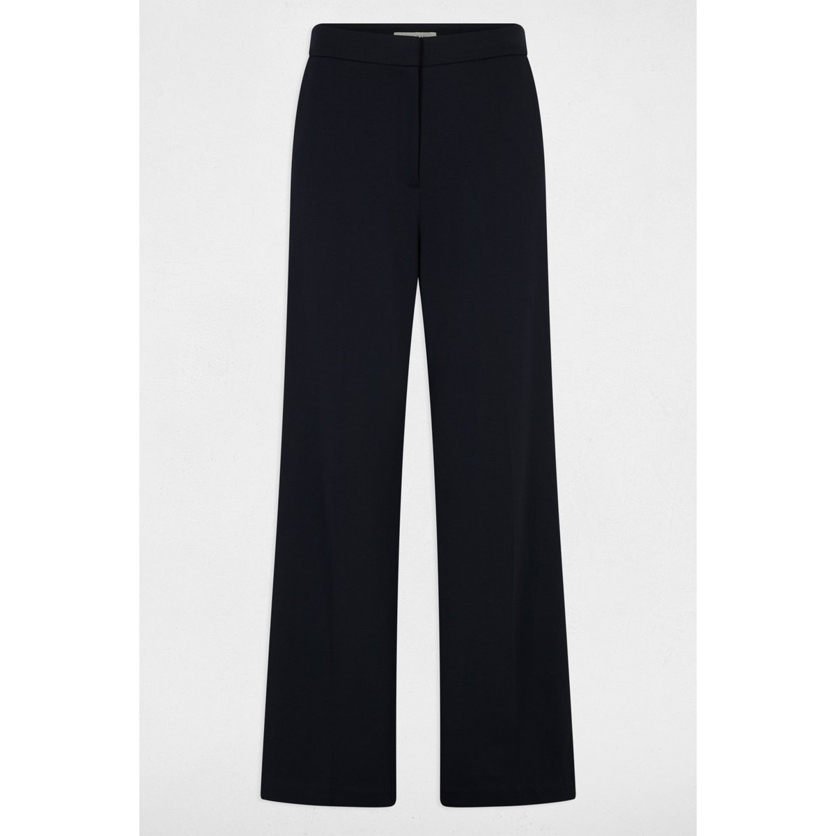Pantalon large bandes côtés bleu marine, MORGAN