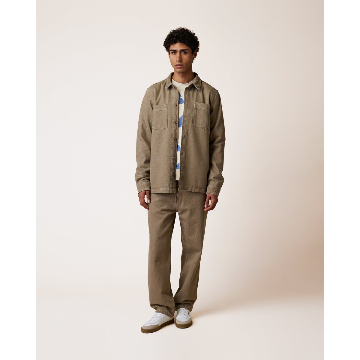 Sur-chemise denim sable, FAGUO