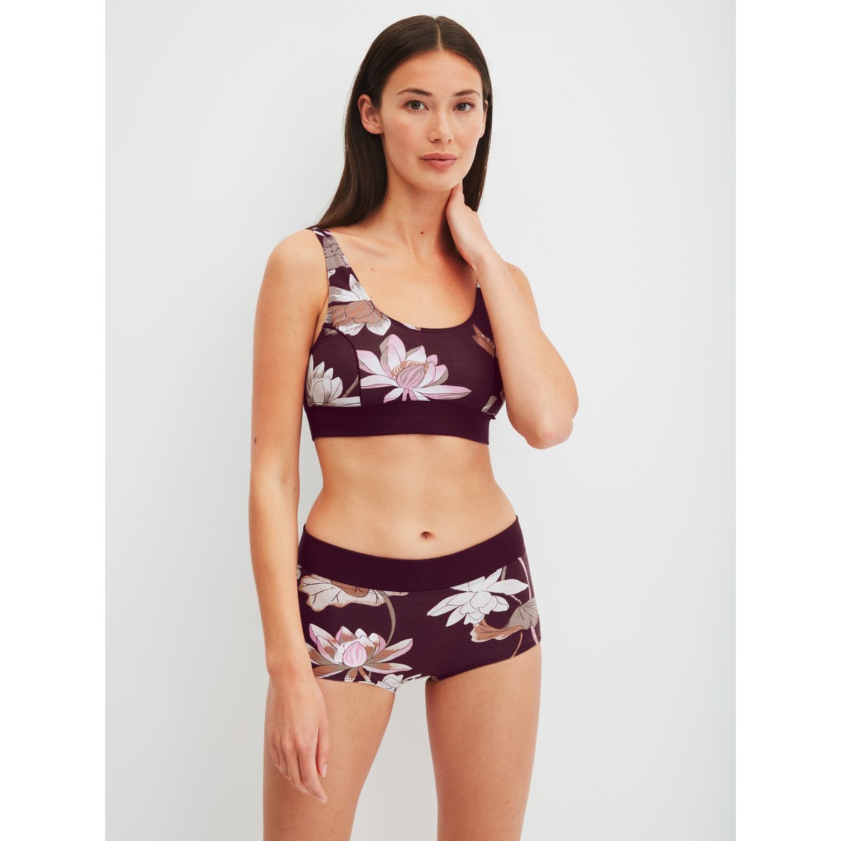 Panty taille haute Coton ELASTIC TREND SPEC. cerise noire, CALIDA