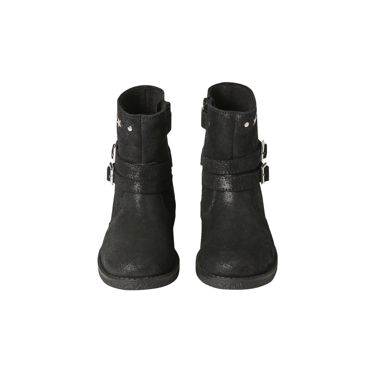 Boots en cuir collection maternelle noir, VERTBAUDET