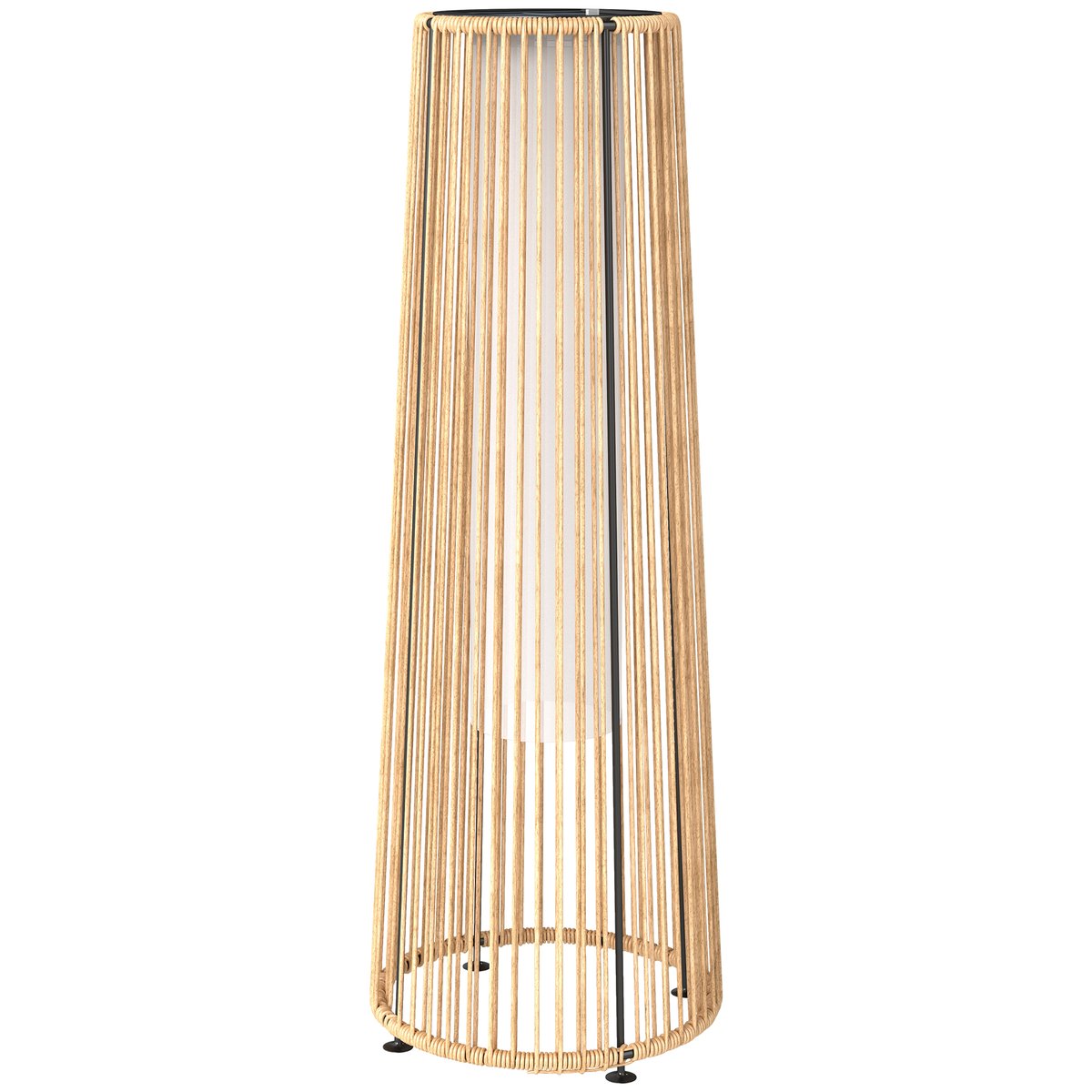 Lampe en rotin Résine PE beige, OUTSUNNY
