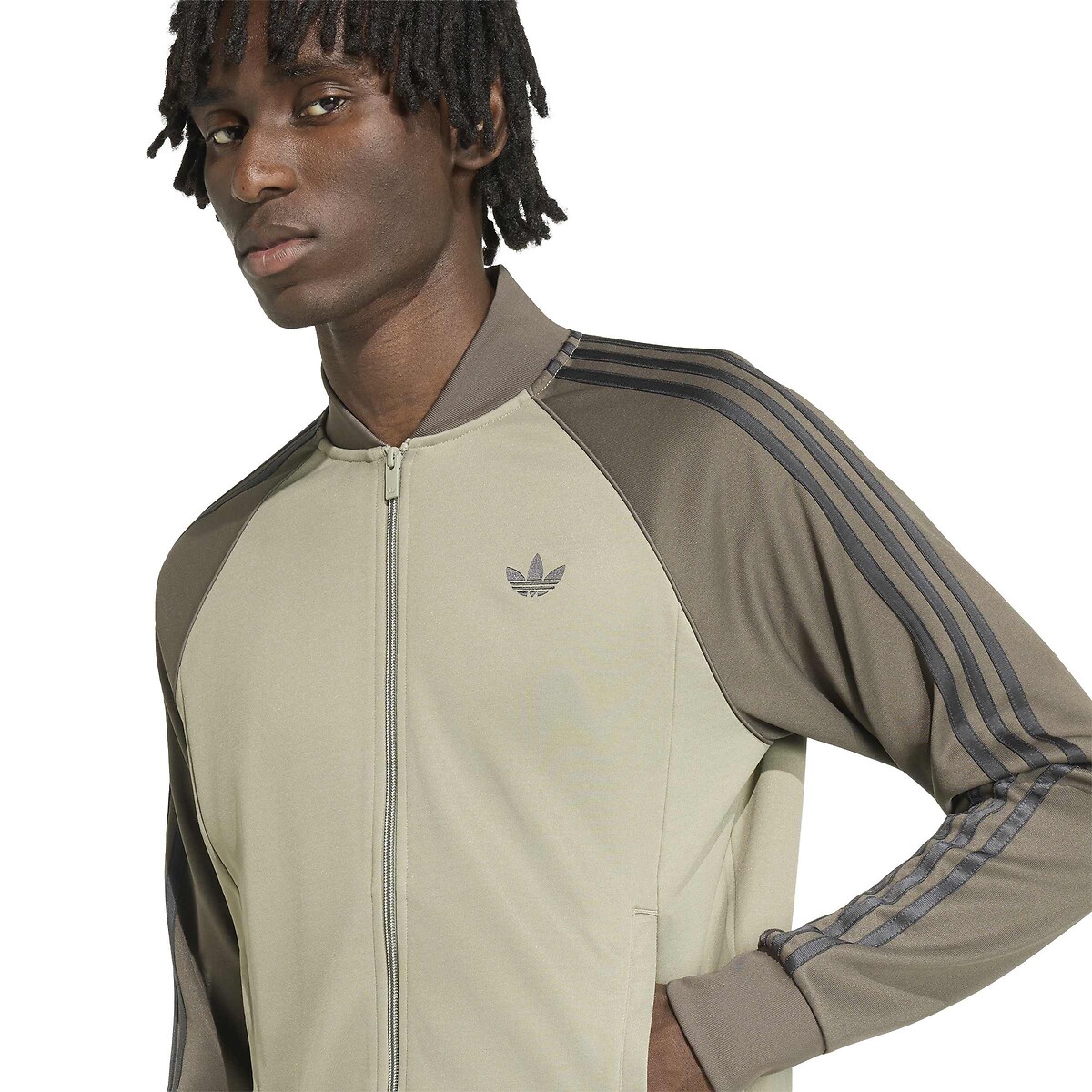 Veste de survêtement, slim fit, SST beige taupe, adidas Originals