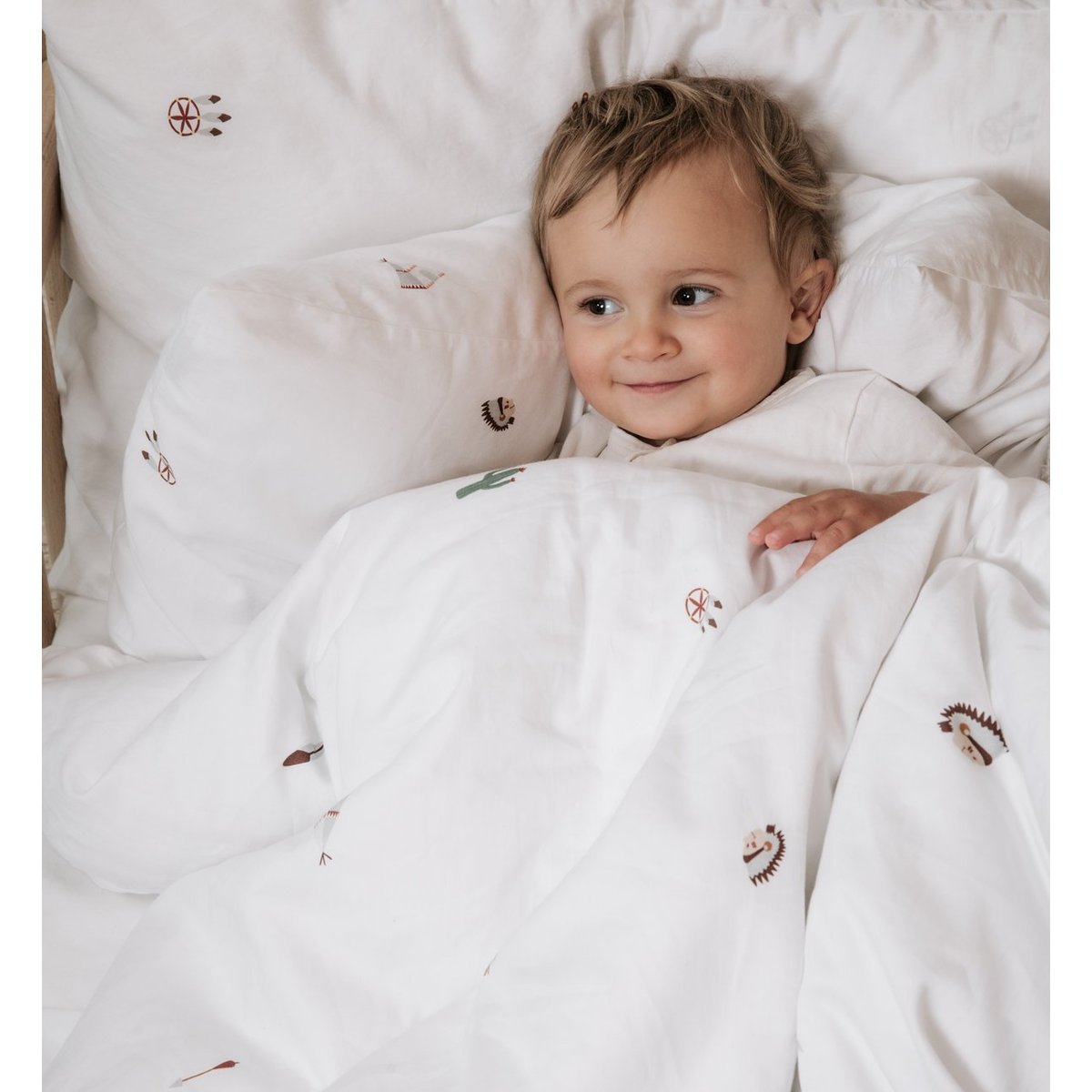 Housse de couette bébé en coton bio, PETITE PLUME petite plume, KADOLIS
