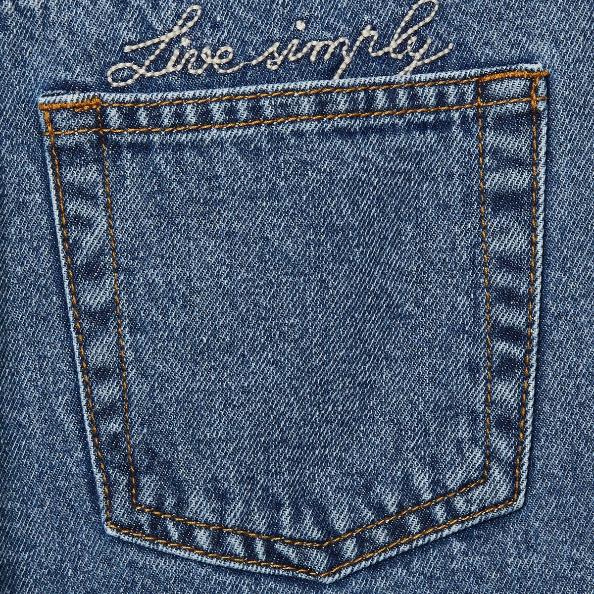 Jean large en coton light blue stone, MONOPRIX