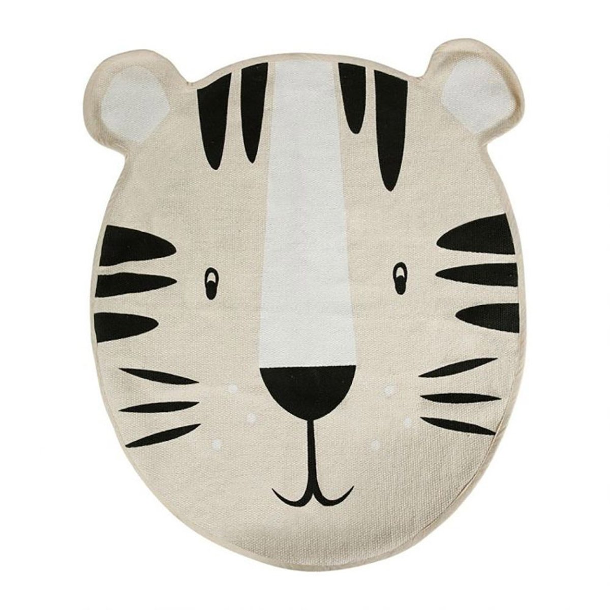 Tapis tigre coton blanc, DECORATIE