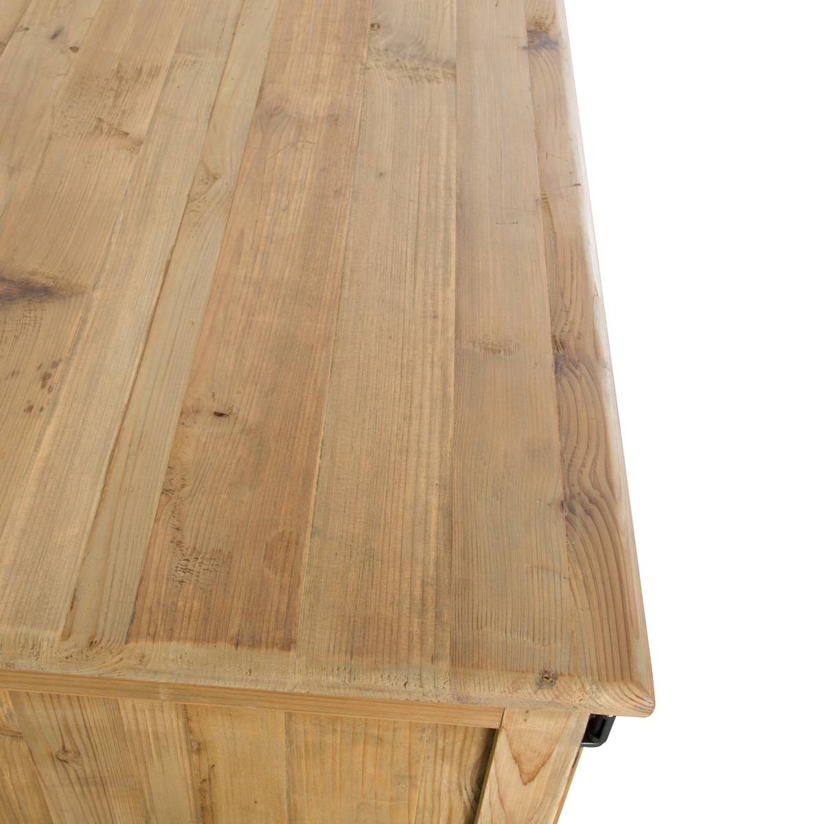 Buffet en bois recyclé CHAMPÊTRE bois clair, MADE IN MEUBLES 