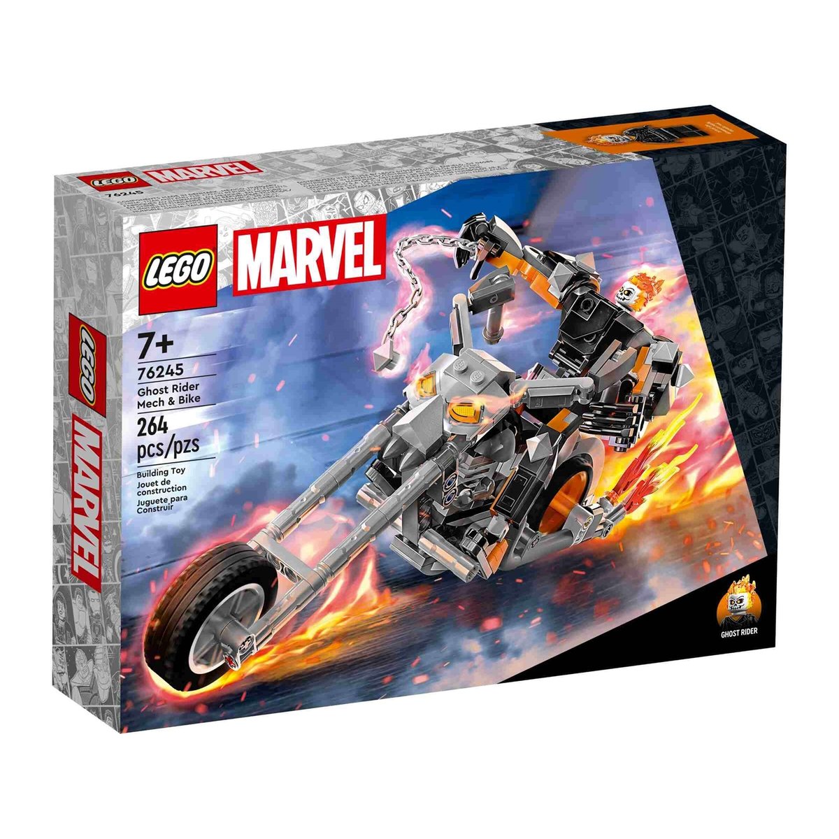Marvel Le robot et la moto de Ghost Rider multicolore, LEGO