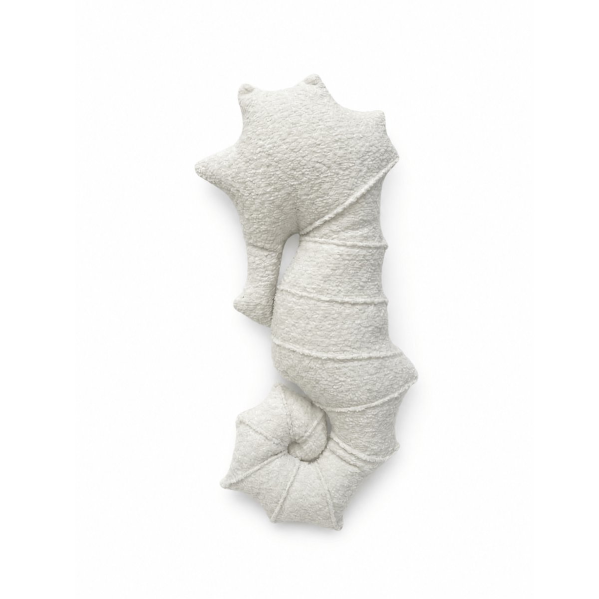 Coussin Hippocampe Doux Enfant BOUCLE blanc, MEOW BABY