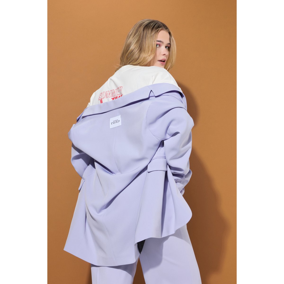 Blazer oversize, griffé lavande, STUDIO UNTOLD