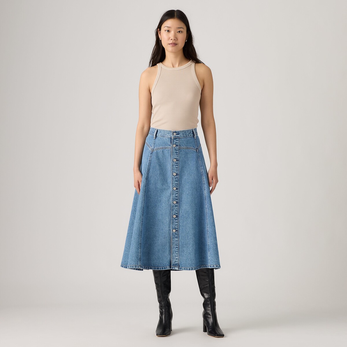 Saia evasé em ganga stone                           , LEVI'S