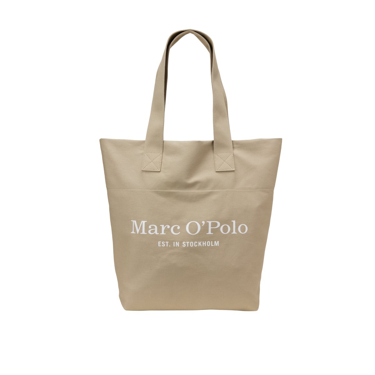 Shopper en toile en coton organique robuste beige, MARC O'POLO