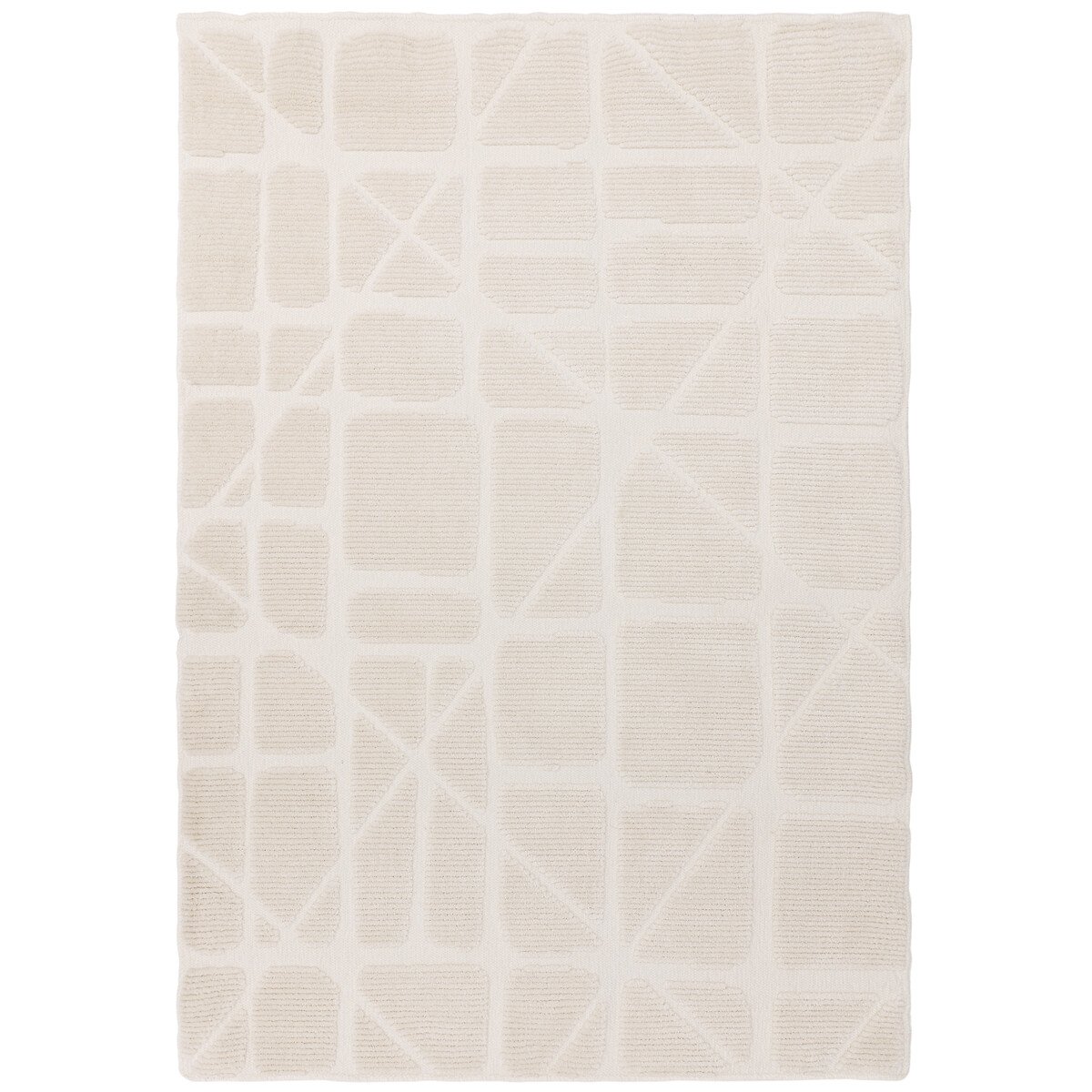 Plush Abstract Shapes Rug white, ÉDITÉ
