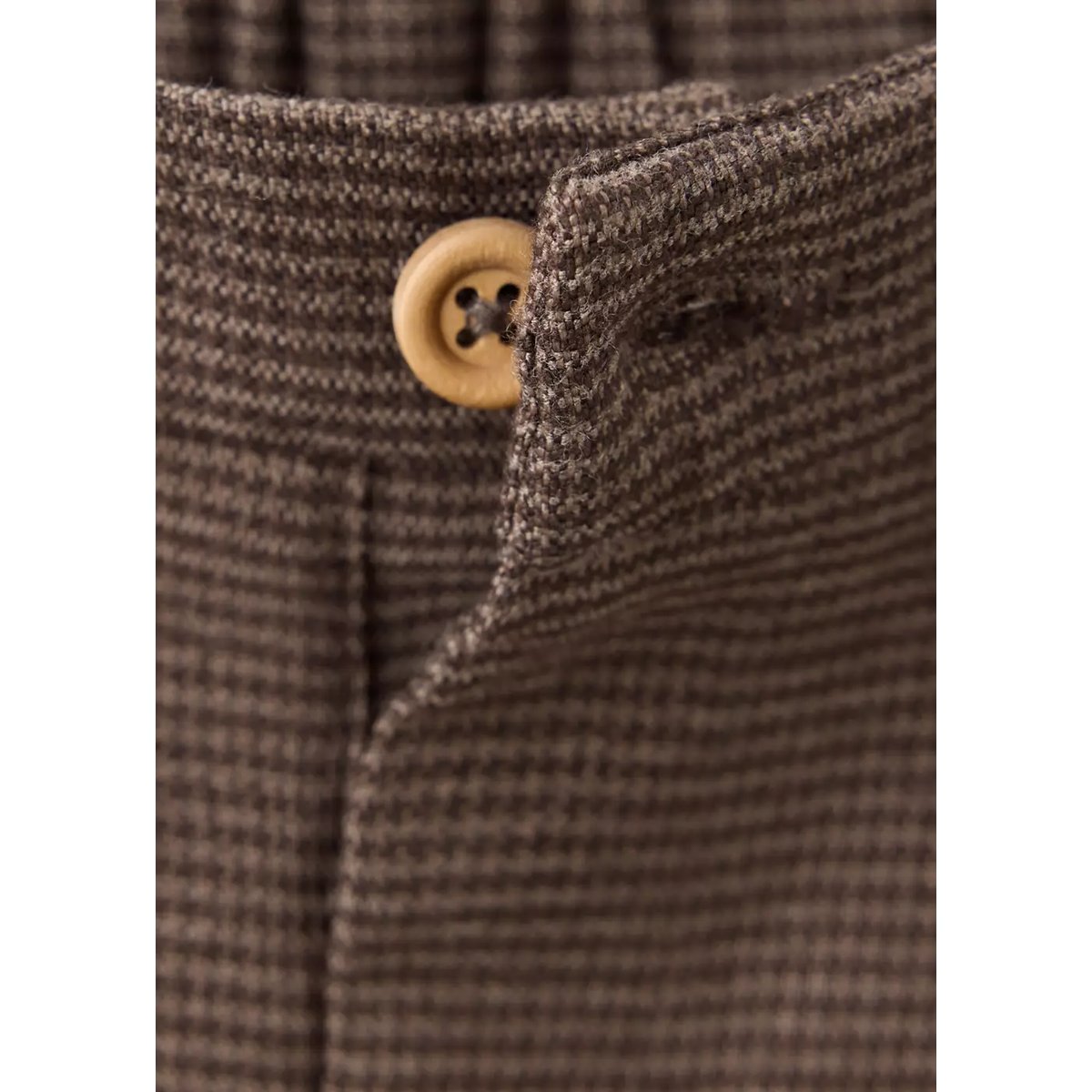 Short à carreaux avec pinces marron, MANGO BABY