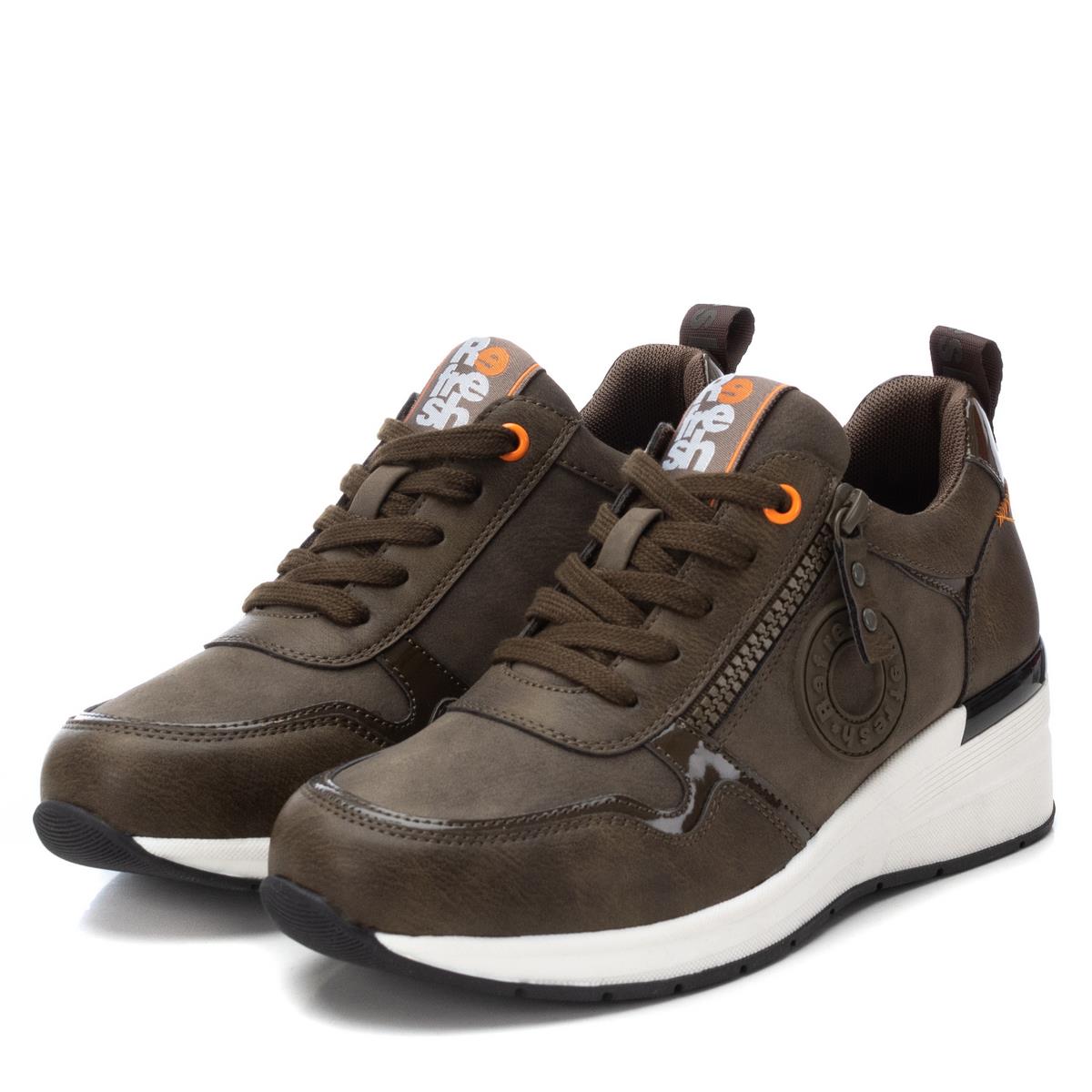 Baskets Coin Décontractée Fermeture éclair kaki, REFRESH