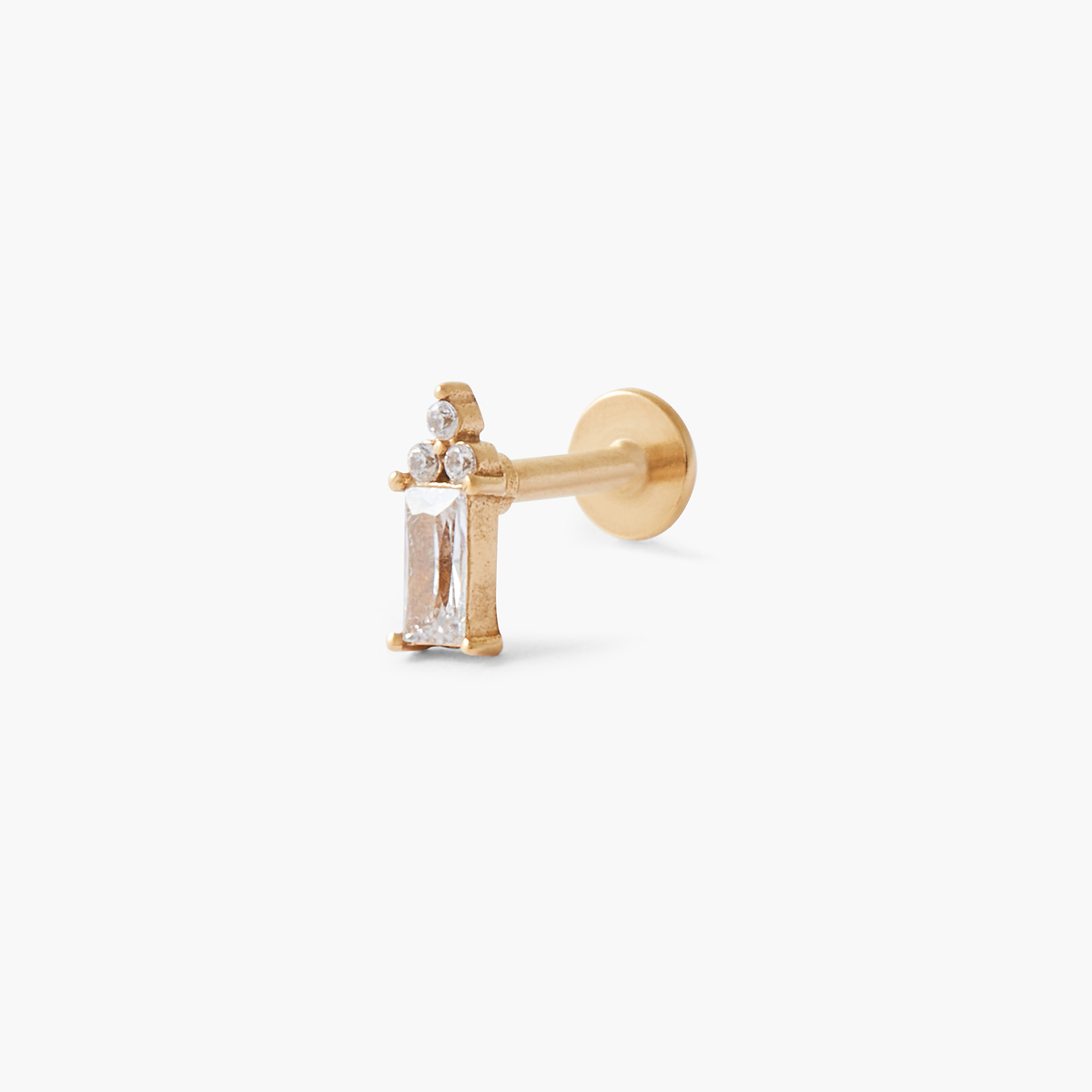 Piercing stud helix/tragus strass de zirconium doré, BALABOOSTE