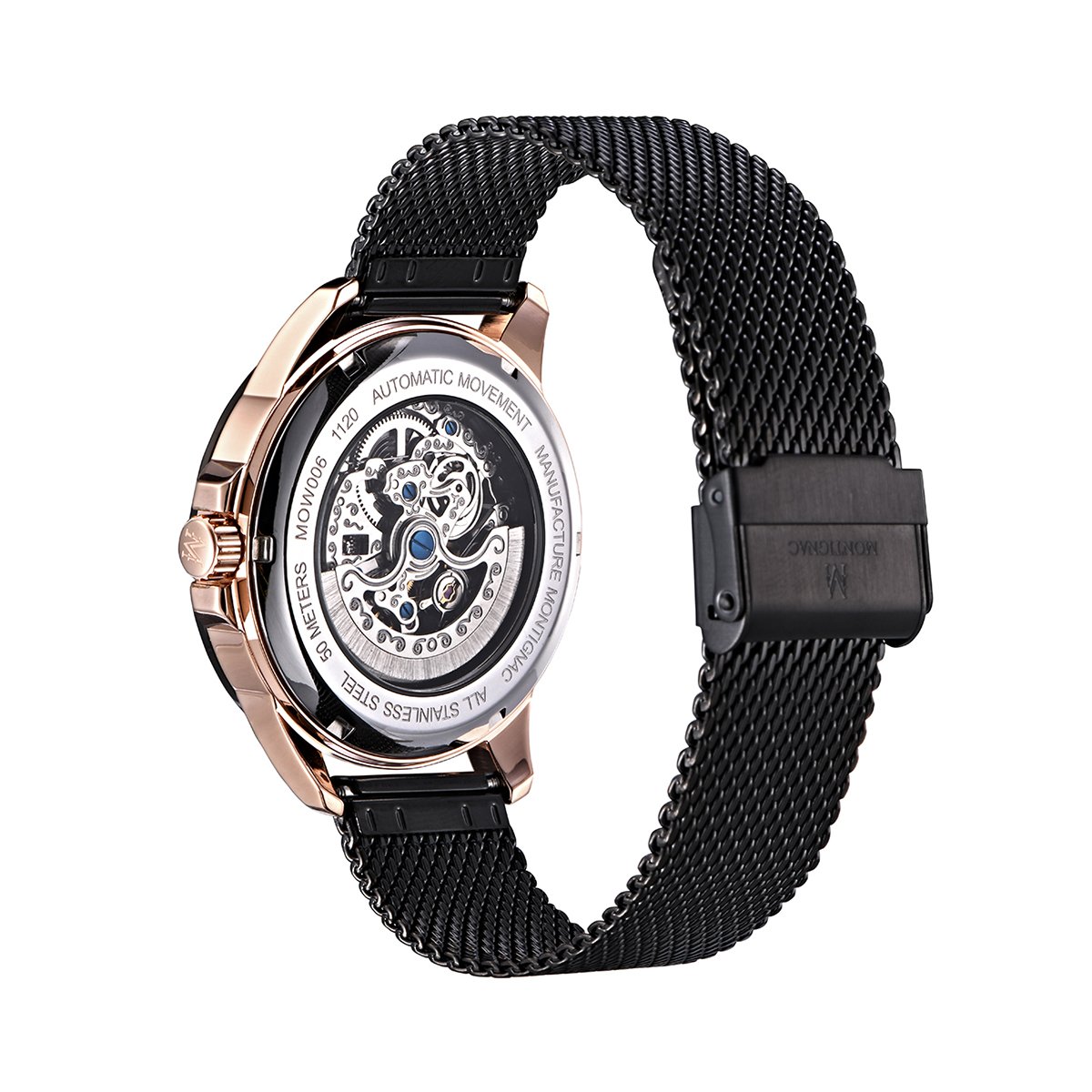 Montre Analogique  ROUND doré rose noir noir, MONTIGNAC
