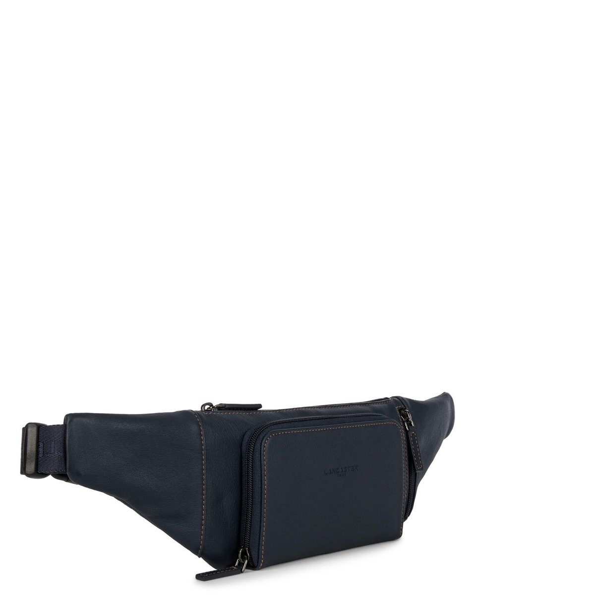 Sac banane SOFT VINTAGE HOMME bleu foncé - camel, LANCASTER