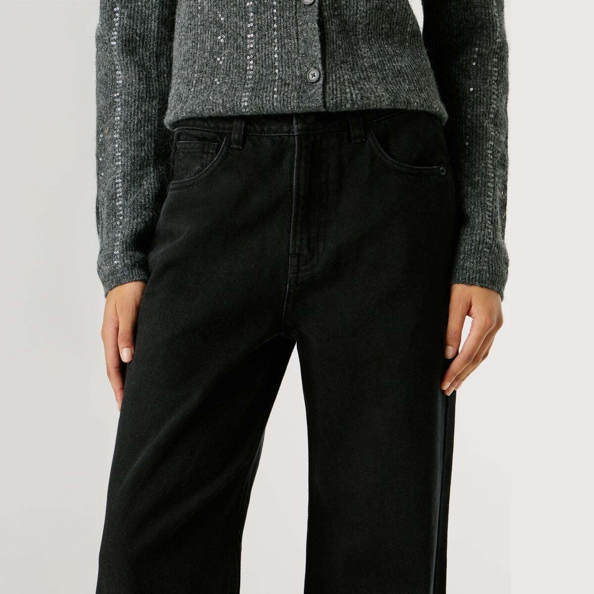 Lexa - Jean Coupe Regular, Taille Haute noir profond délavé, PEPE JEANS