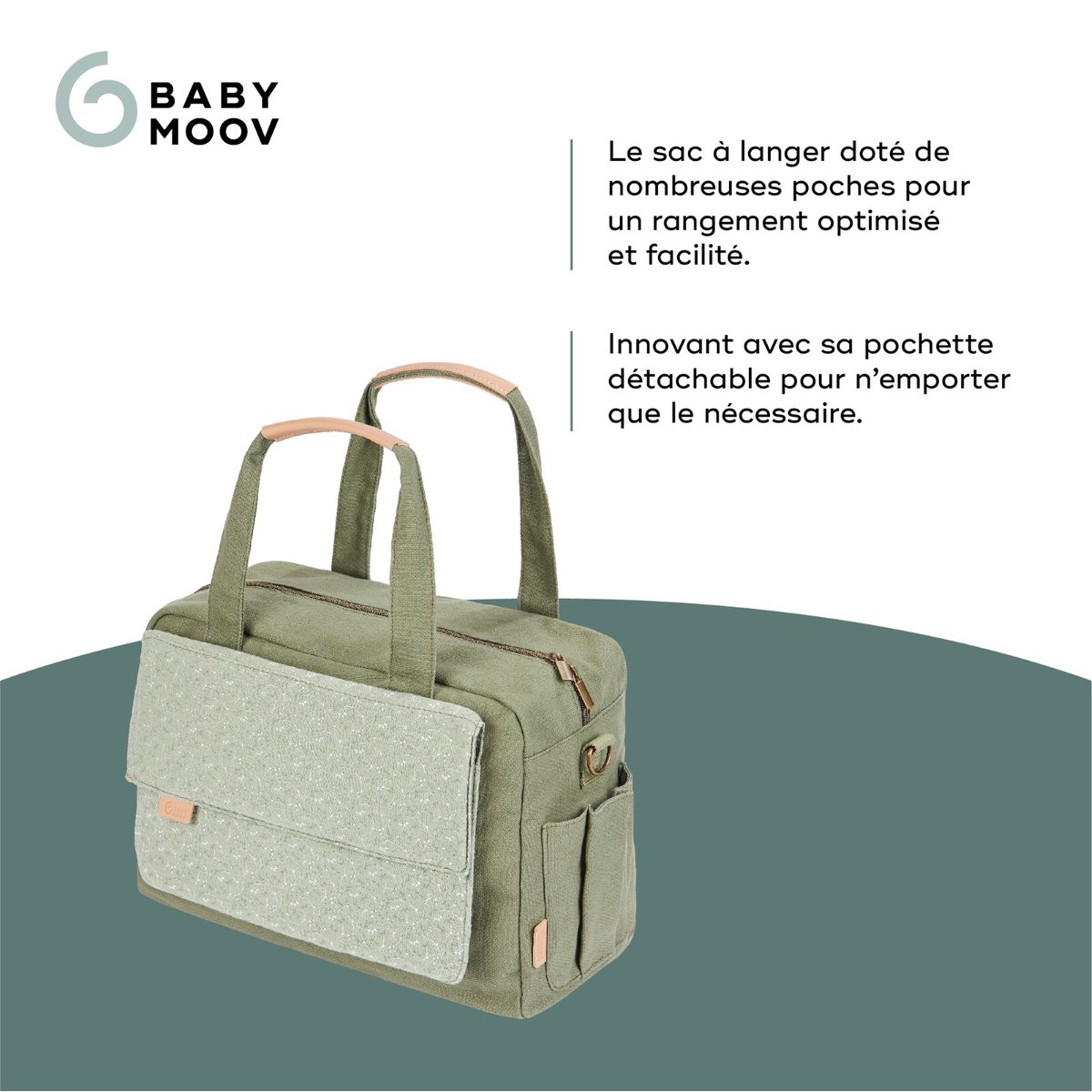 Sac à langer pratique et tendance au quotidien vert, BABYMOOV