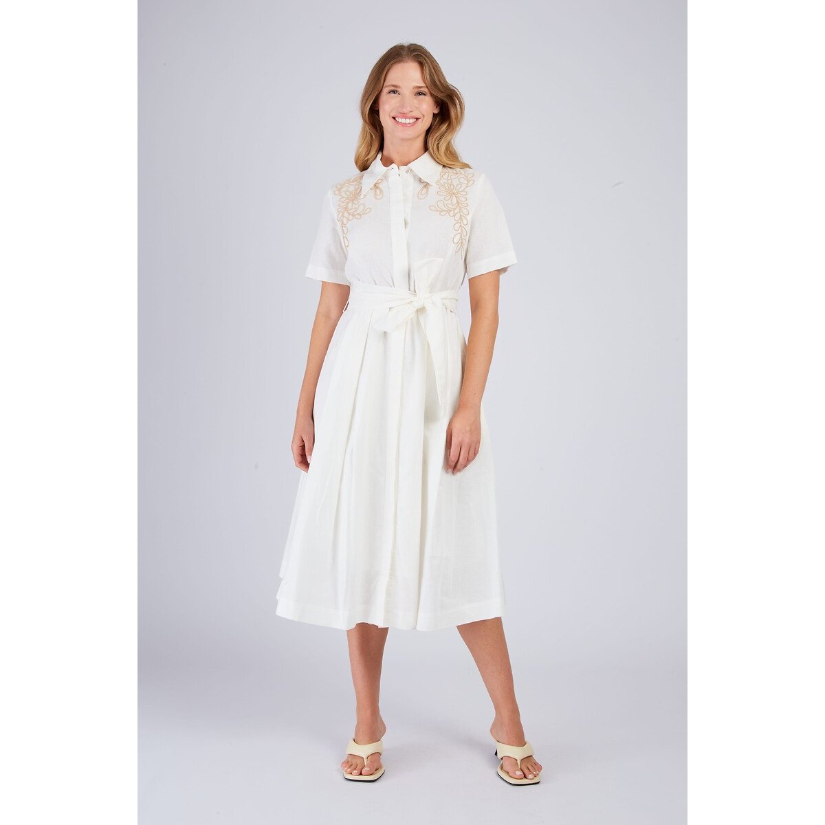 Camelia Mid-Length Dress white, DERHY