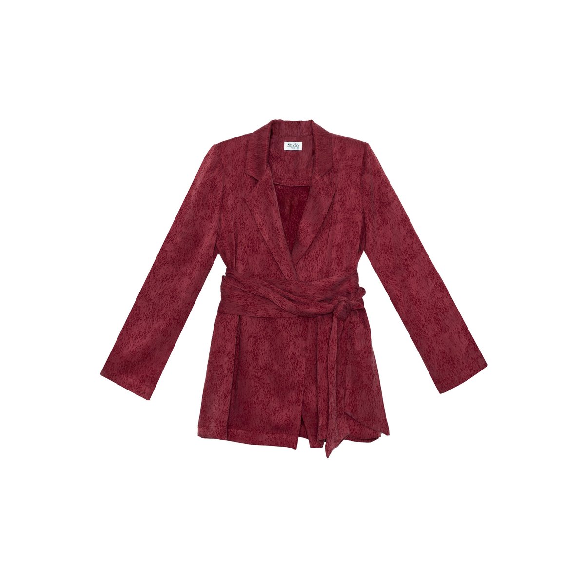 Blazer avec ceinture bordeaux, THE-ARE