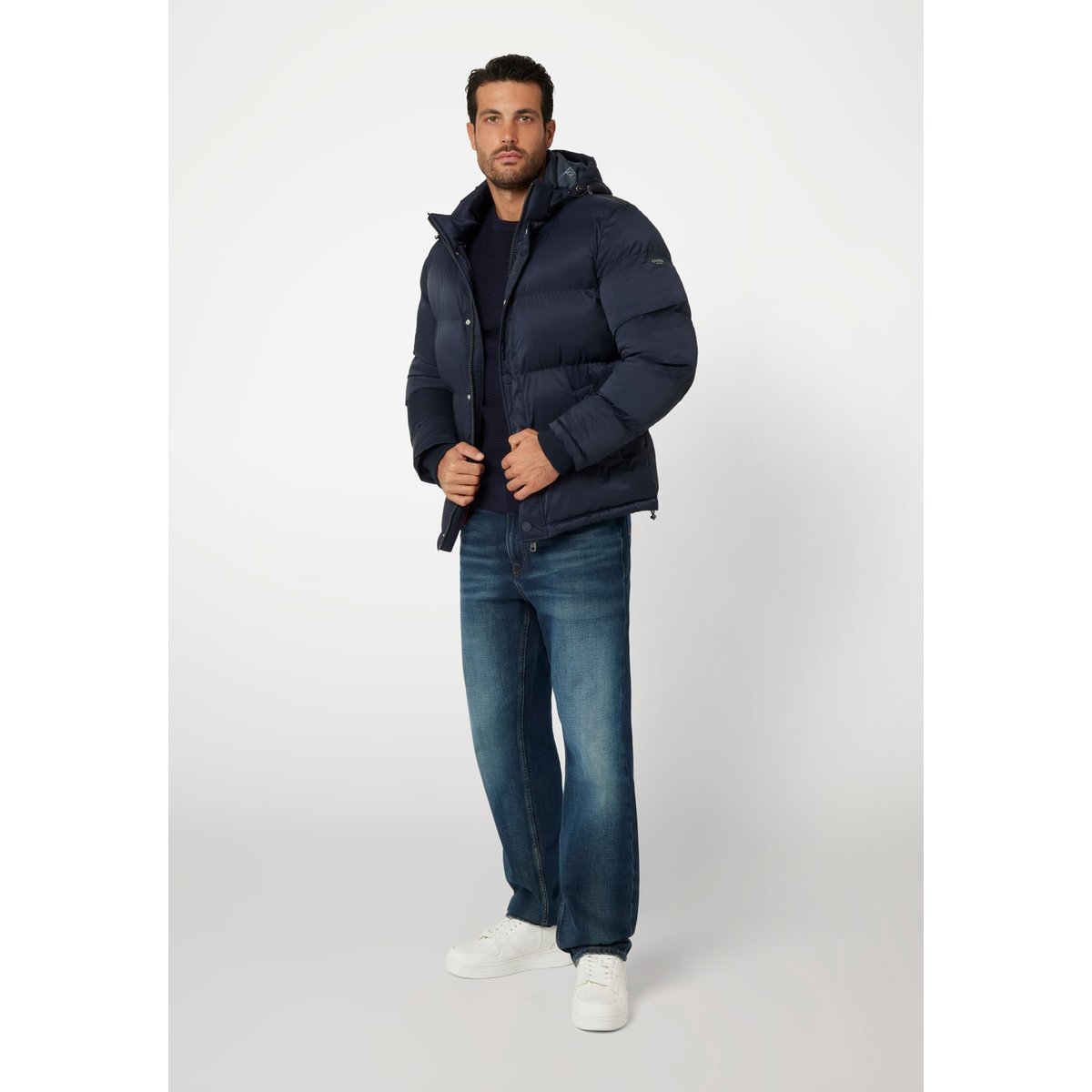 Doudoune Nylon bleu foncé, GUESS