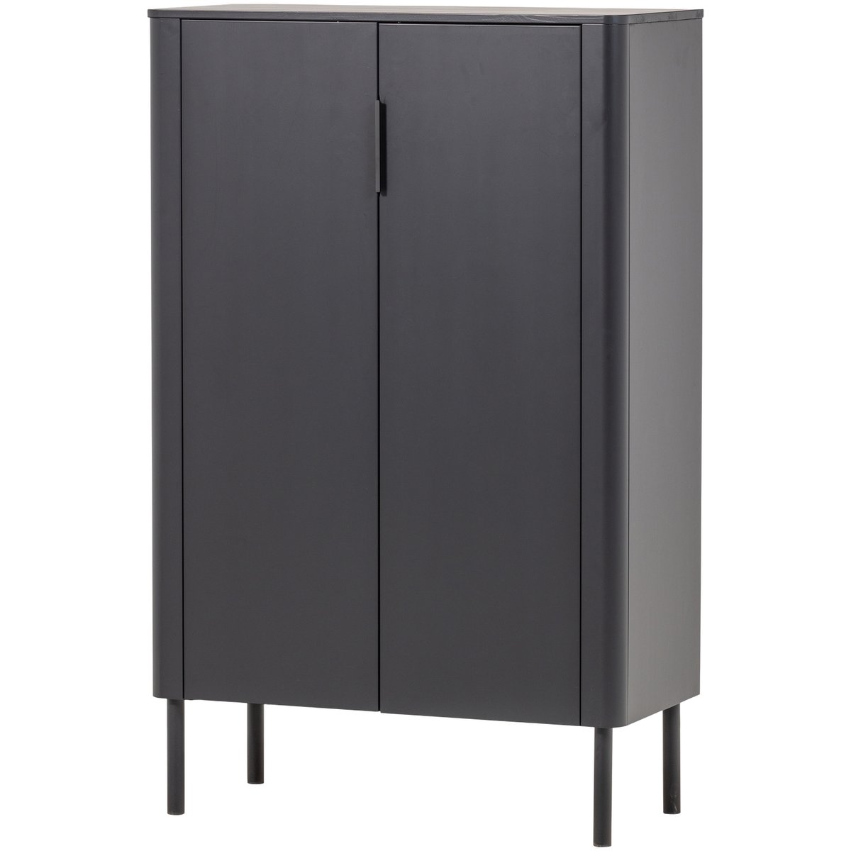 Armoire 2 portes en pin GUNNAR noir, WOOOD