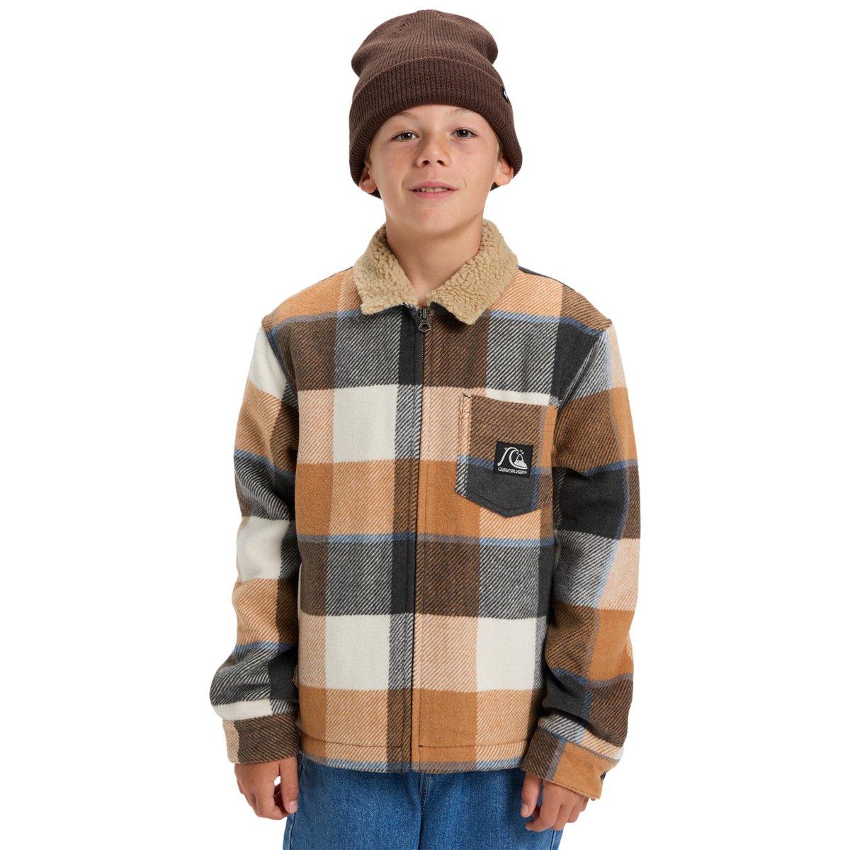 Veste Harrington DNA SHERPA HARRINGTON marron almond sherpa harrington, QUIKSILVER