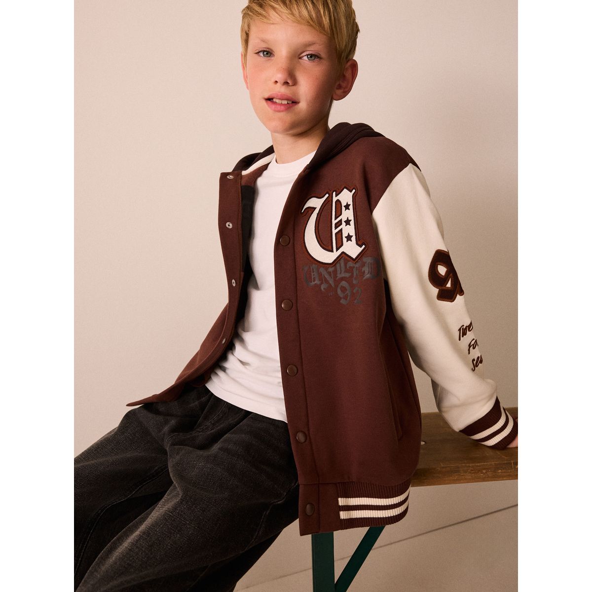 Blouson aviateur à motif marron, NEXT