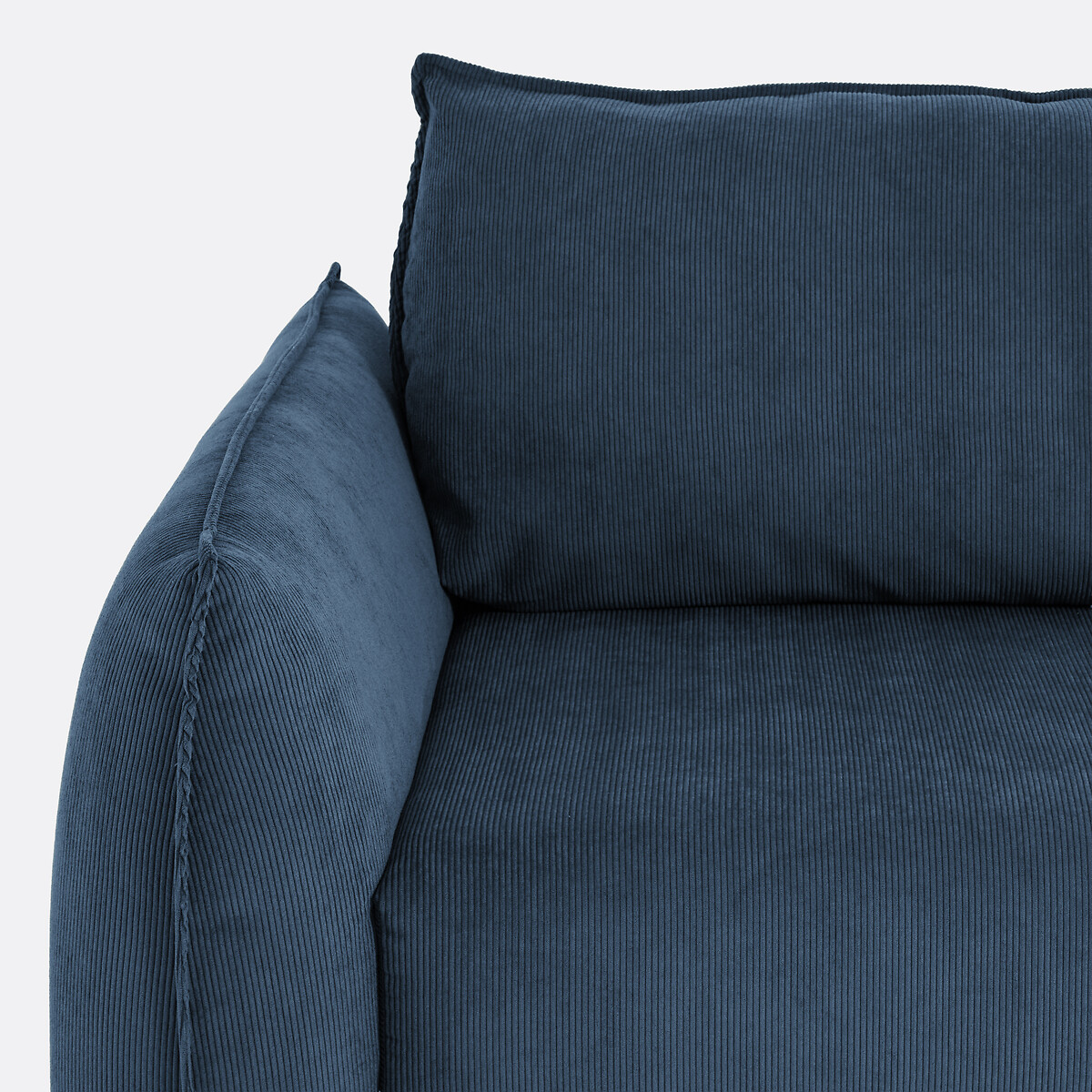 Fauteuil droit convertible, 1 place, en velours côtelé fines côtes, TIKI bleu, LA REDOUTE INTERIEURS
