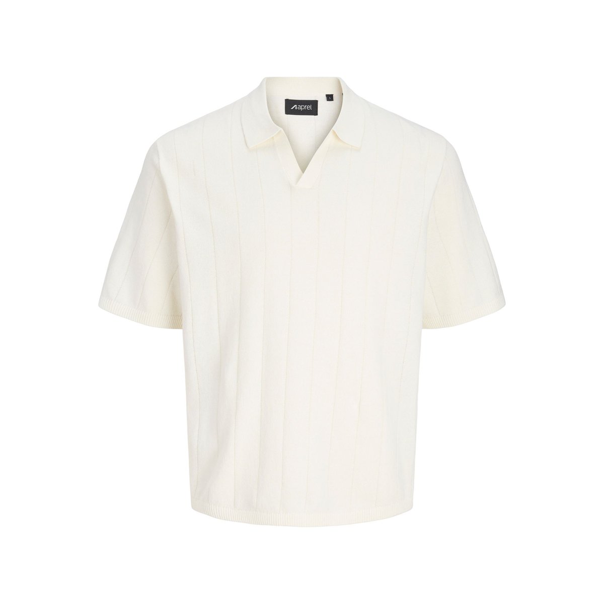 Polo Tricoté blanche - sea salt, aprel