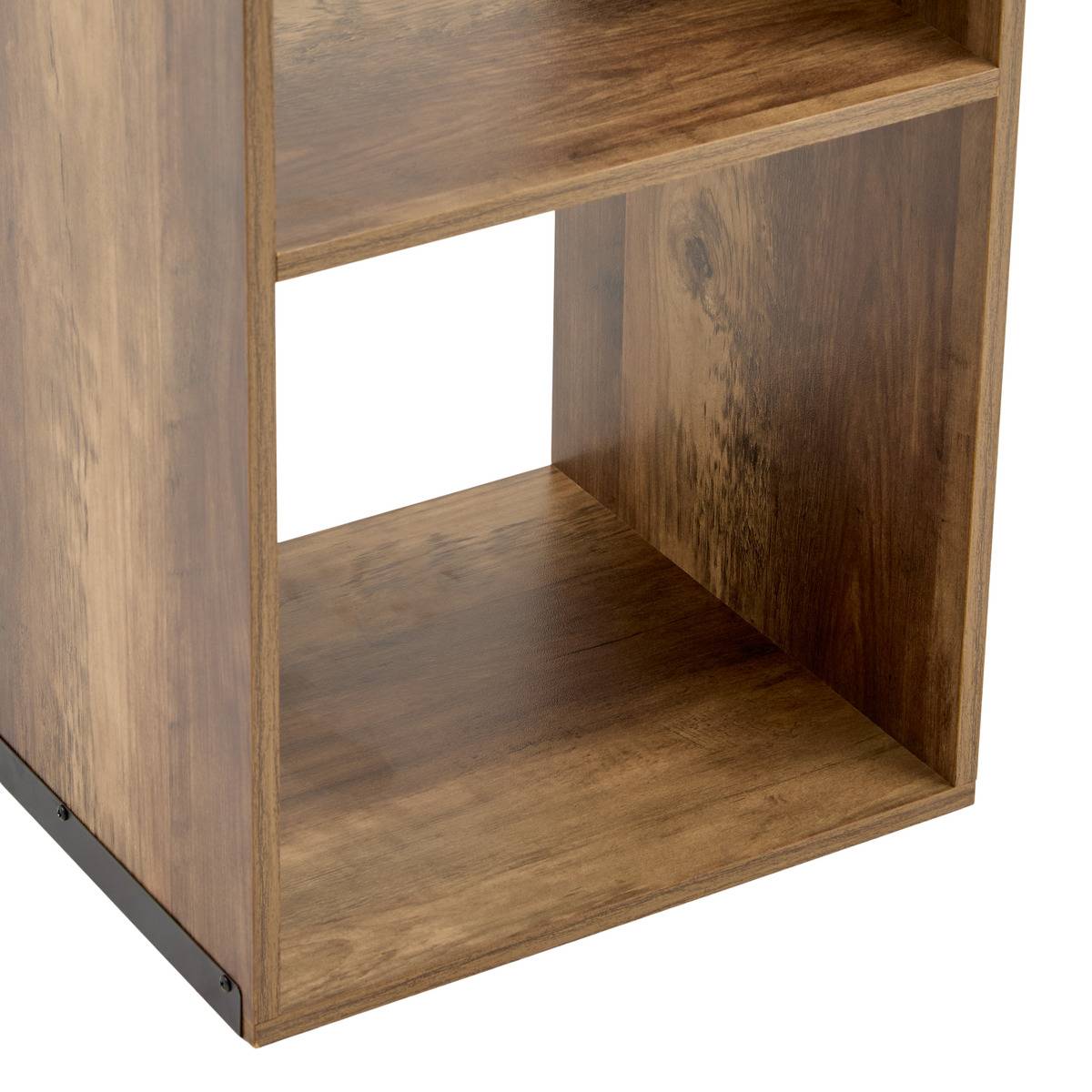 Étagère colonne 3 cases en bois et métal MIX'N MODUL marron, 5FIVE SIMPLY SMART