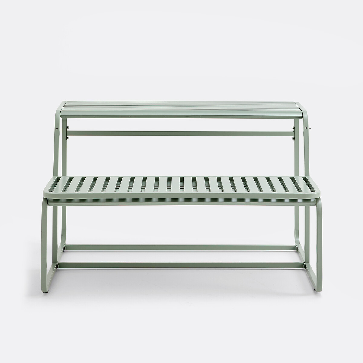 Talia Steel Garden Table Bench sage green, LA REDOUTE INTERIEURS