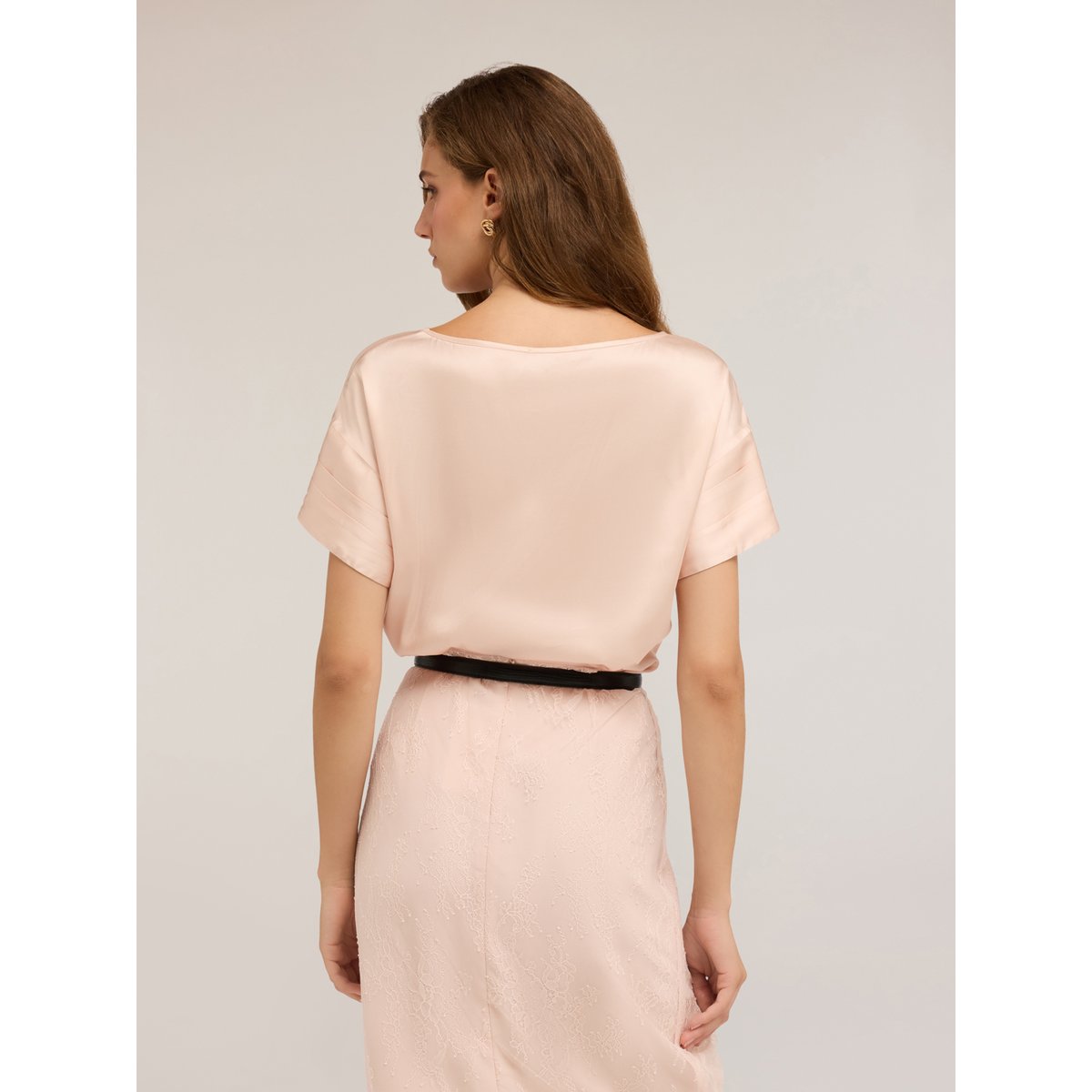 Blouse à manches en pétale beige, MOTIVI