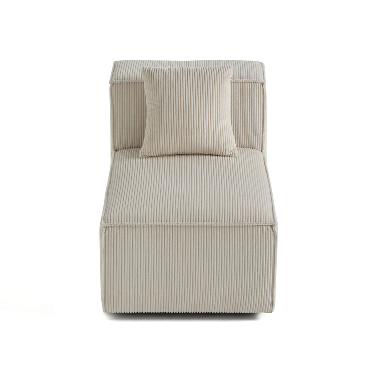 Module d'assise en velours côtelé, ARTY beige, BEST MOBILIER