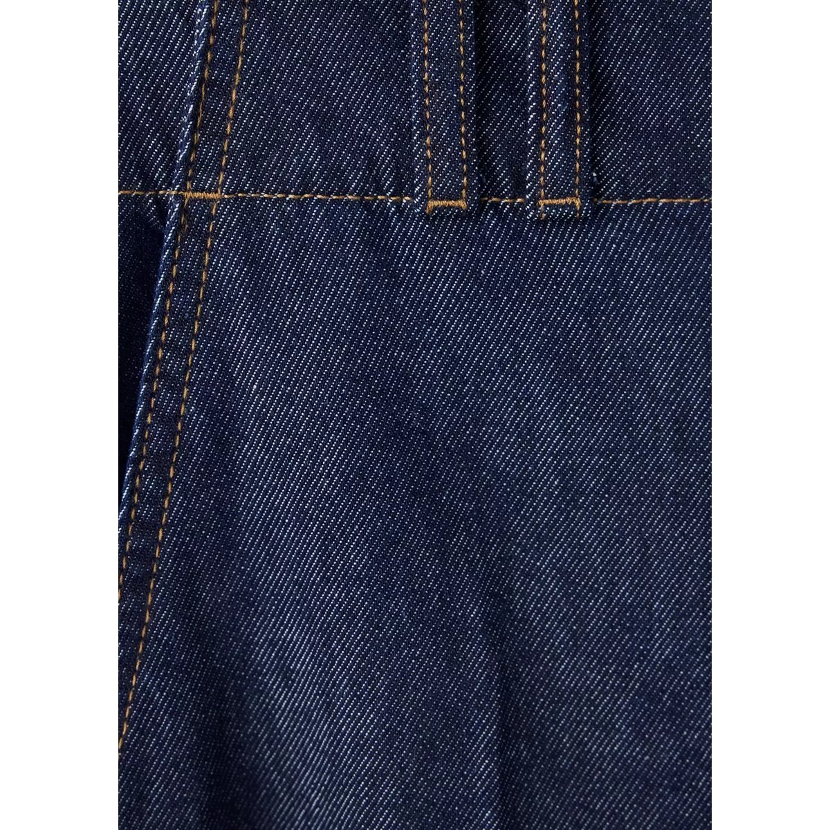 Jean droit taille haute bleu, MANGO