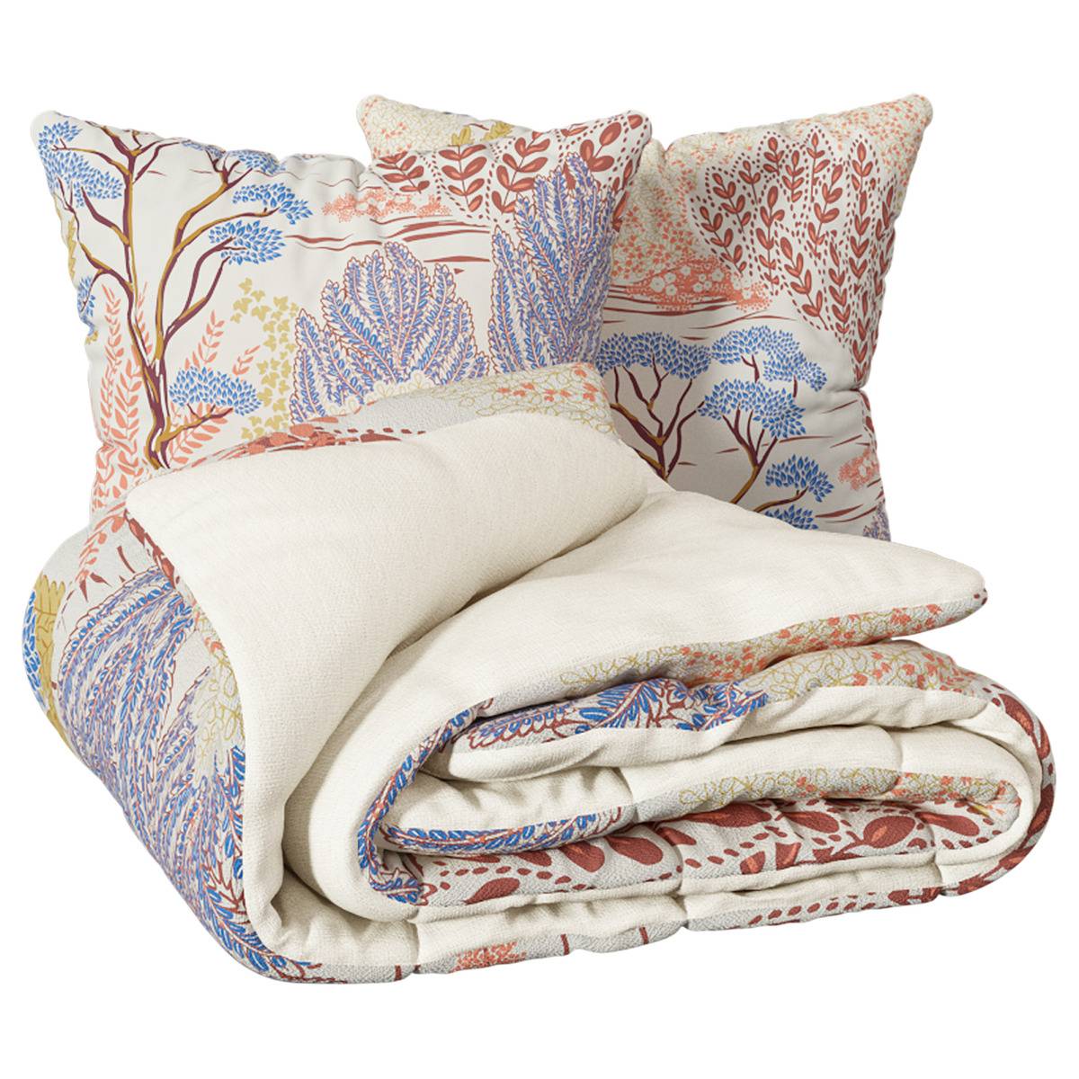 Parure de lit imprimée WALAA beige, ATMOSPHERA