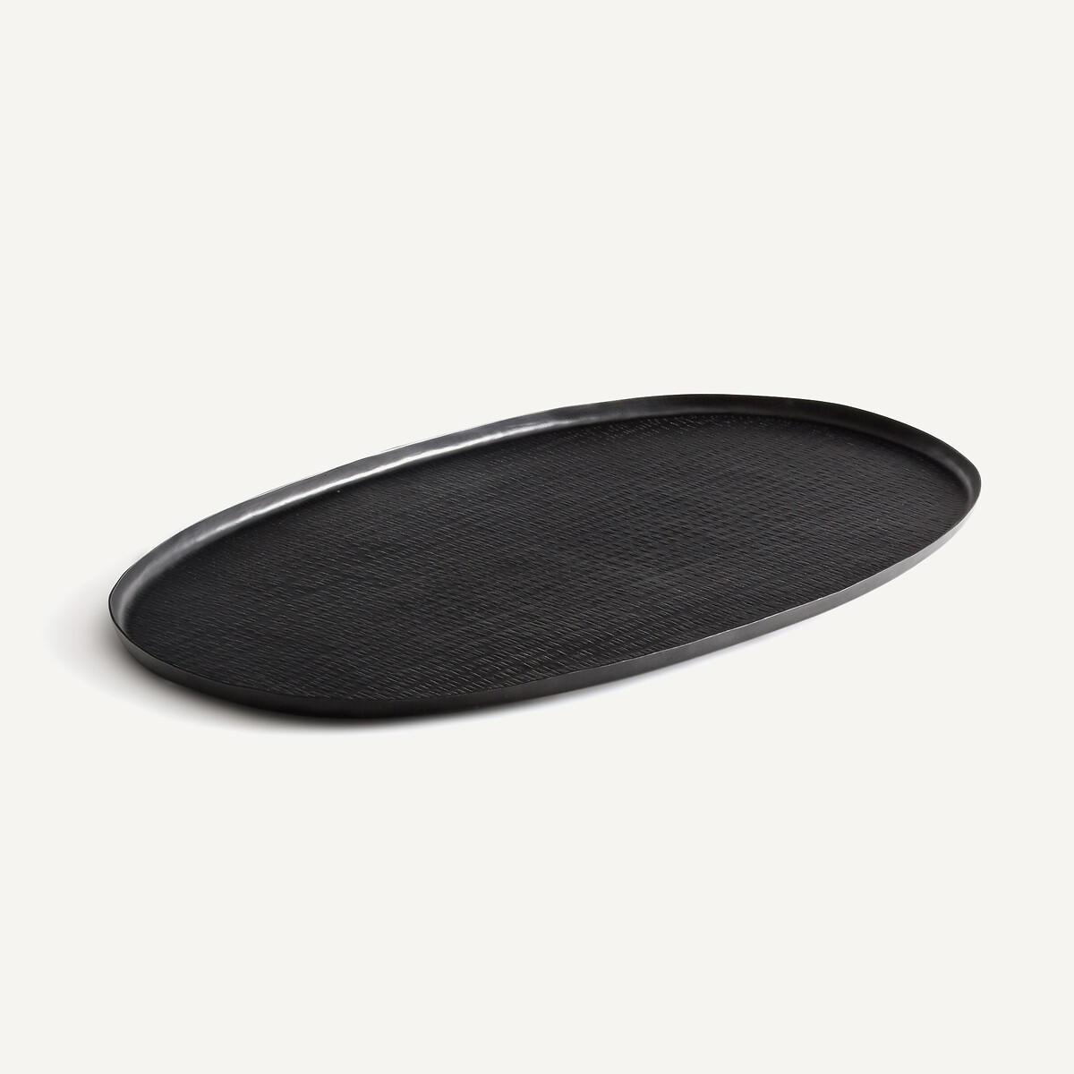 Plateau XXL ovale en métal 71cm Besar noir, AM.PM