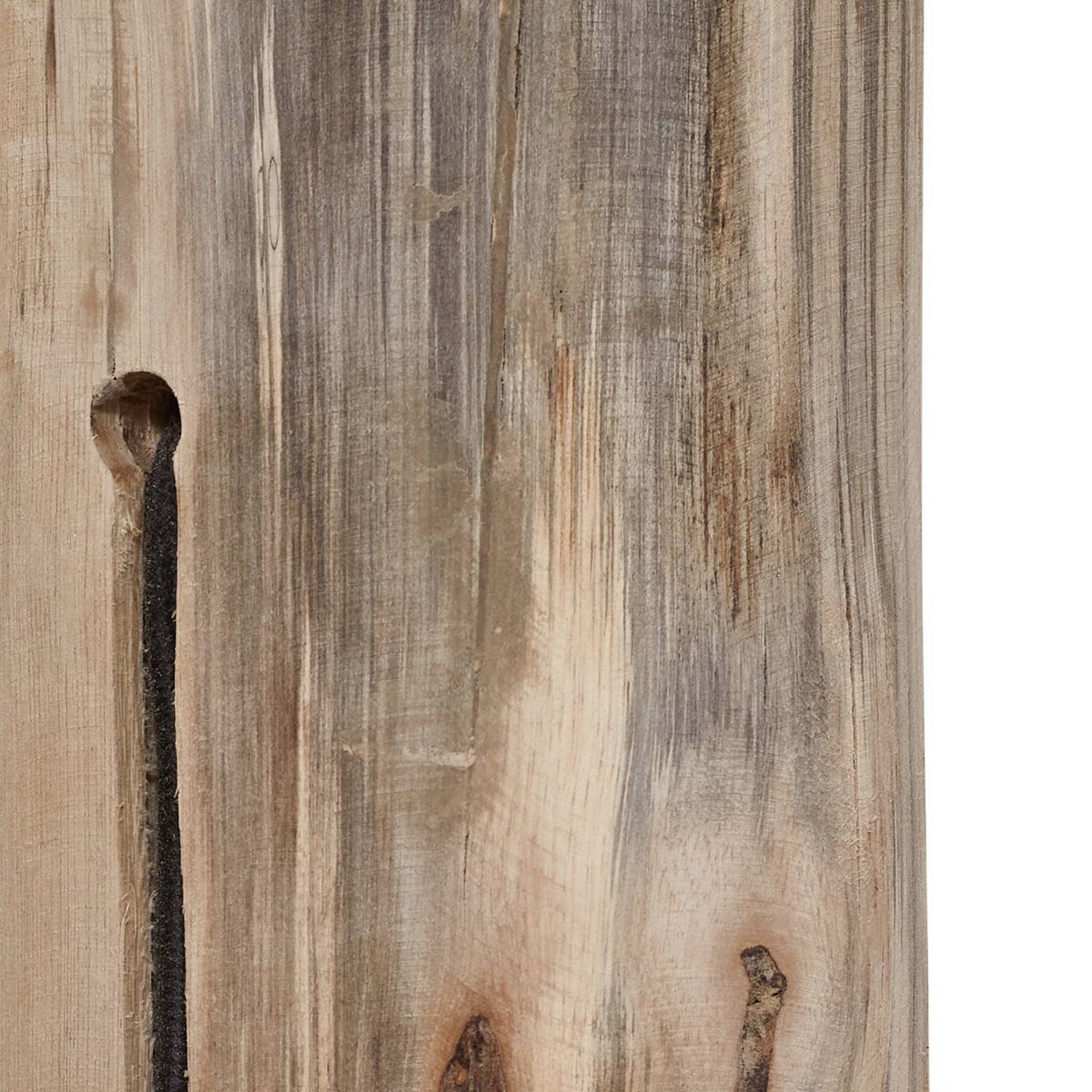 Lampadaire en bois, Jorvan crème, couleur bois, noir, LUCANDE